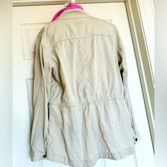 Khaki utility jacket in Lyocell (Tencel) by Loft size Small - Picture 3 of 6